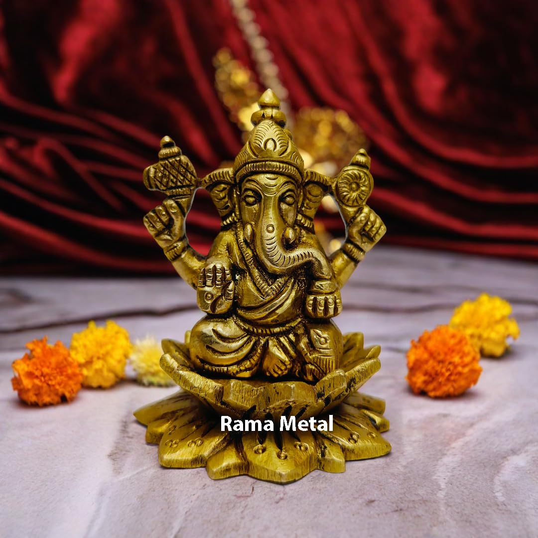 Rama Metal Brass Ganesh Idol